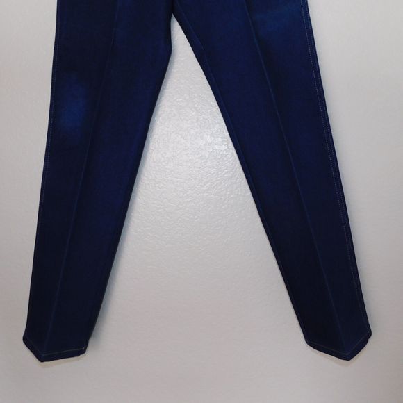 Vintage 70s Lee Riders Jeans Size 12 Med Made in USA Indigo Denim Pants 5 Pocket - Picture 10 of 16